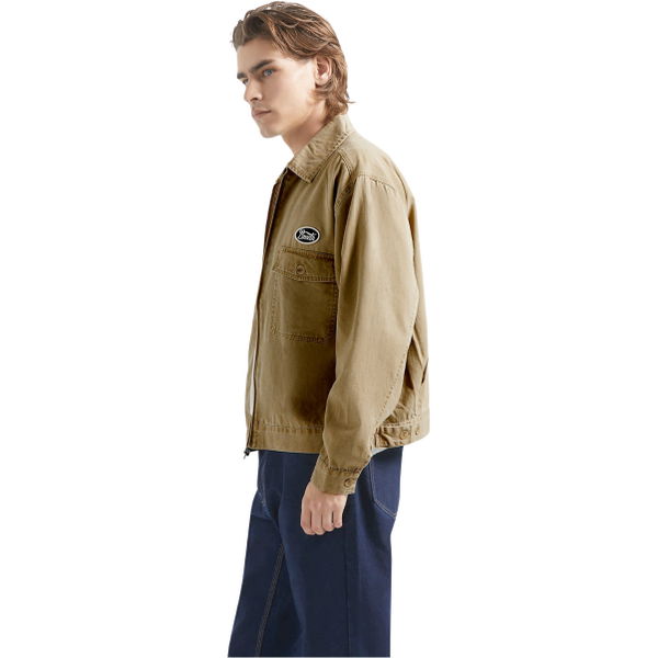 2026 Brixton Mens Trademark Lightweight Garage Jacket 03489 - Washed Khaki